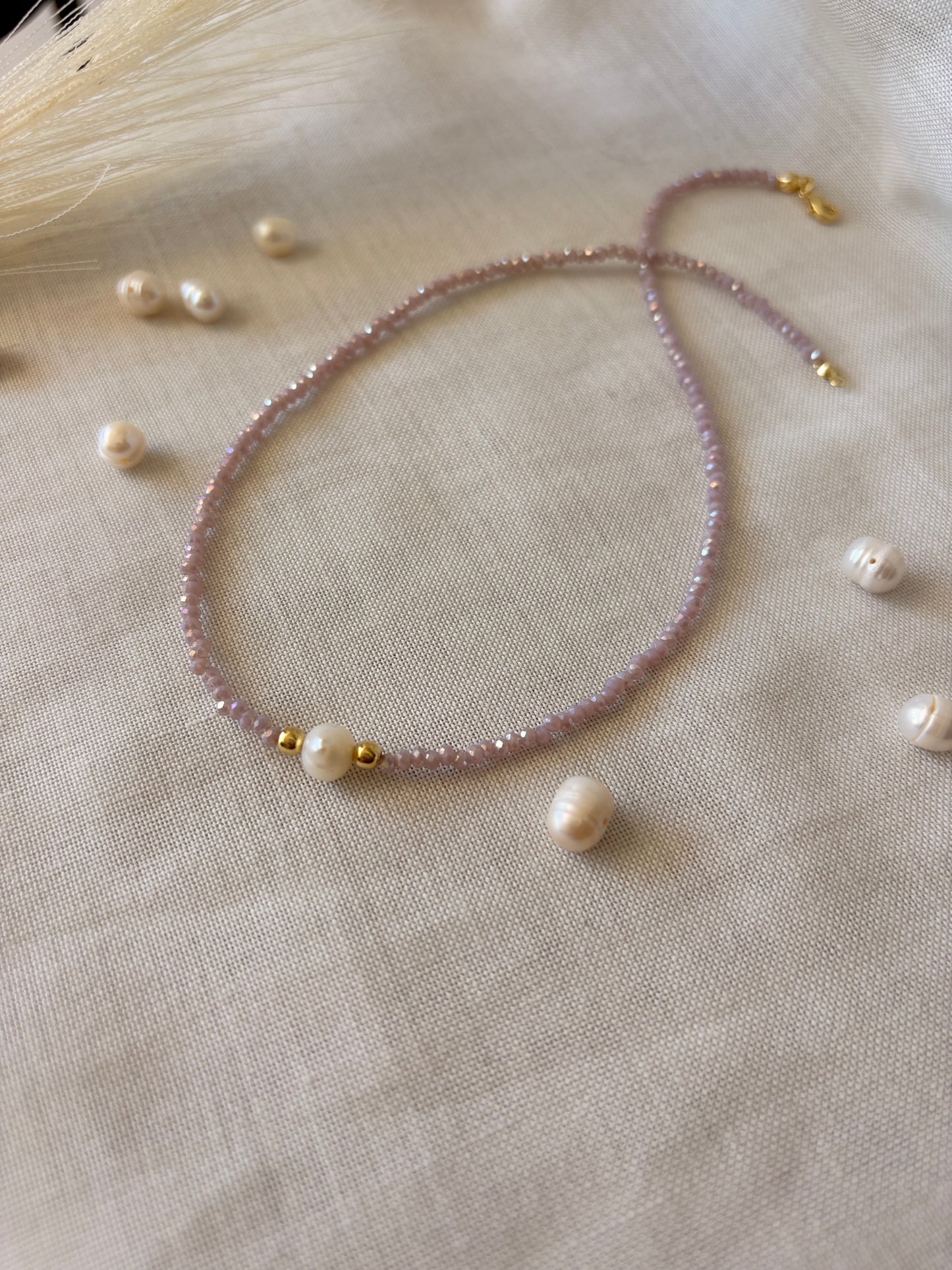 Choker Aura Rosa