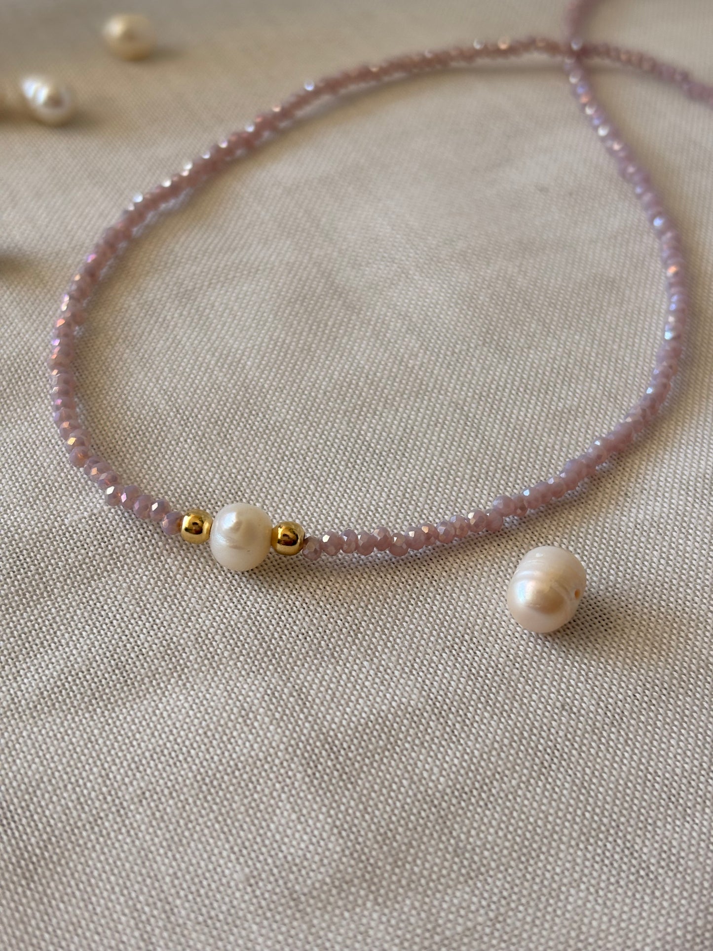 Choker Aura Rosa